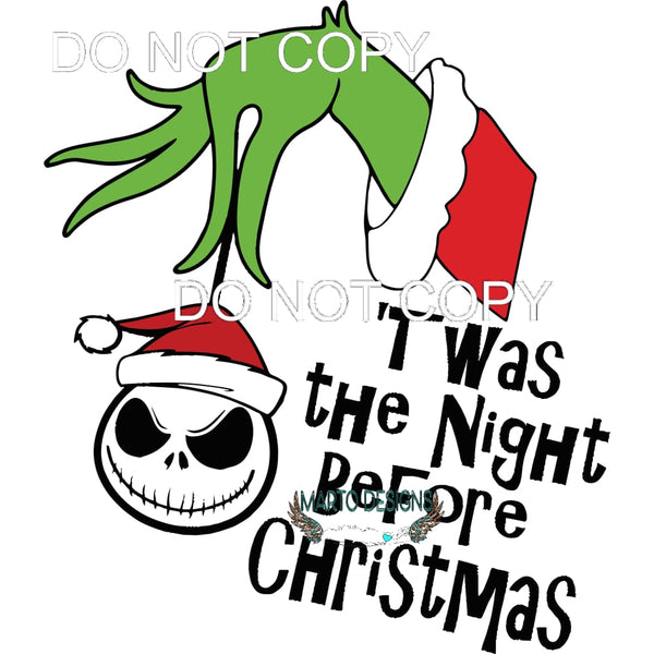 Twas The Night Before Christmas #277 Sublimation transfers