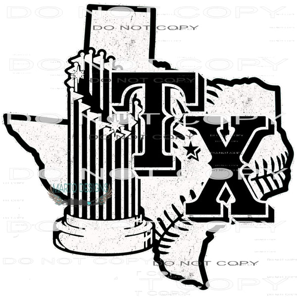 TX Baseball #8408 Sublimation transfers - Heat Transfer