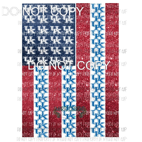 UK kentucky Flag Sublimation transfers Heat Transfer