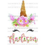 Unicorn Personalized with name sublimation transfers
