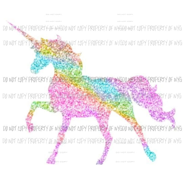 Unicorn Rainbow Sublimation transfers Heat Transfer