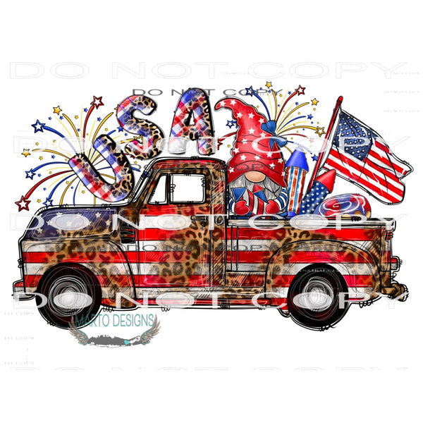 Usa American Truck #10898 Sublimation transfer - Heat