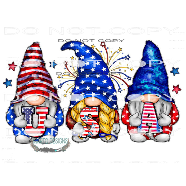 Usa Gnome #10867 Sublimation transfer - Heat Transfer