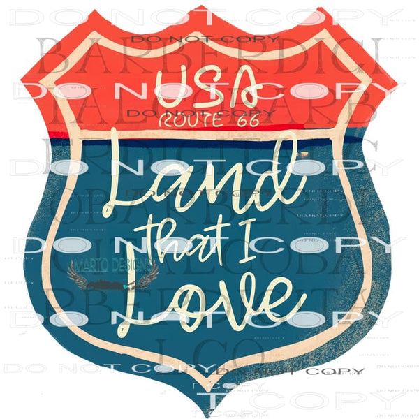 USA Land That I Love #6572 Sublimation transfers - Heat