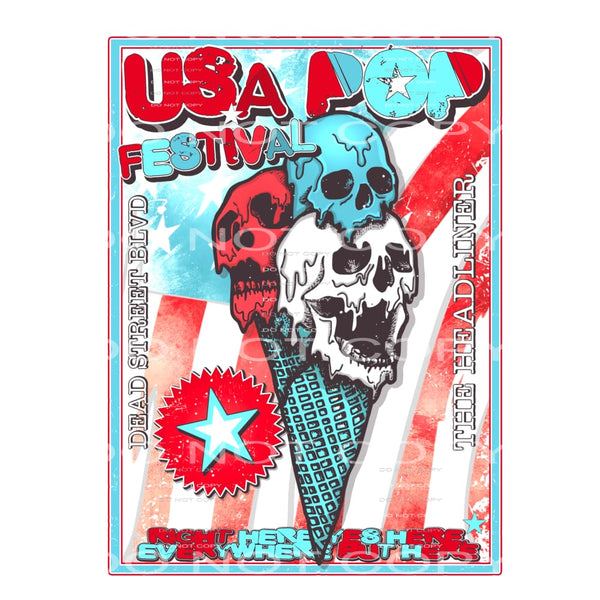 USA Pop Festival #5730 Sublimation transfers - Heat Transfer