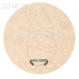 Valentine Gnome Round # 001 Wood Laser Blank | DIY Craft