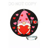 Valentine Gnome Round # 001 Wood Laser Blank | DIY Craft