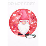 Valentine Gnome Round # 001 Wood Laser Blank | DIY Craft