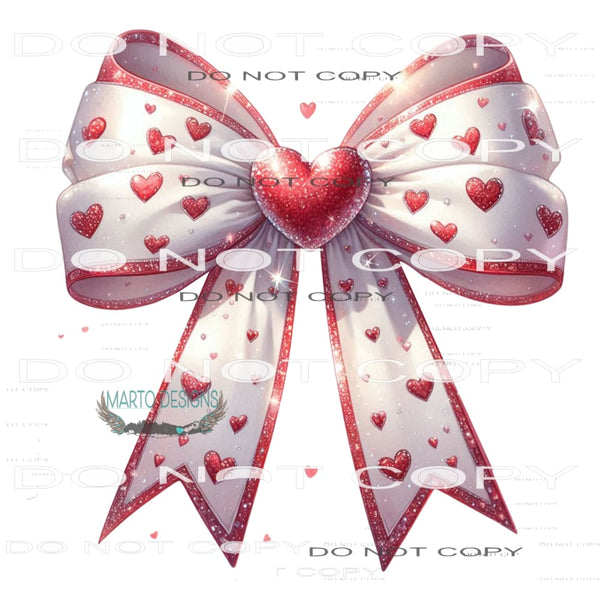 Valentines Bow #11201 Sublimation transfer - Heat Transfer