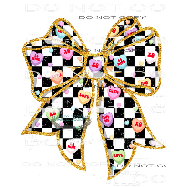 Valentines Bow #11203 Sublimation transfer - Heat Transfer