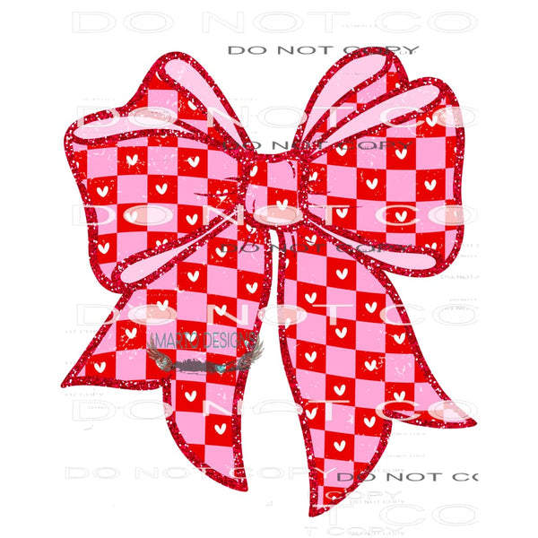 Valentines Bow #11204 Sublimation transfer - Heat Transfer