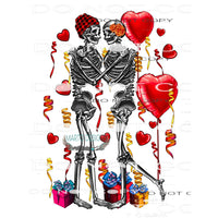 Valentine’s Day Skeleton #8724 Sublimation transfers - Heat