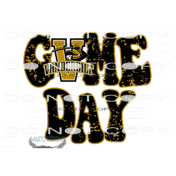 Vanderbilt Game Day #10966 Sublimation transfer - Heat