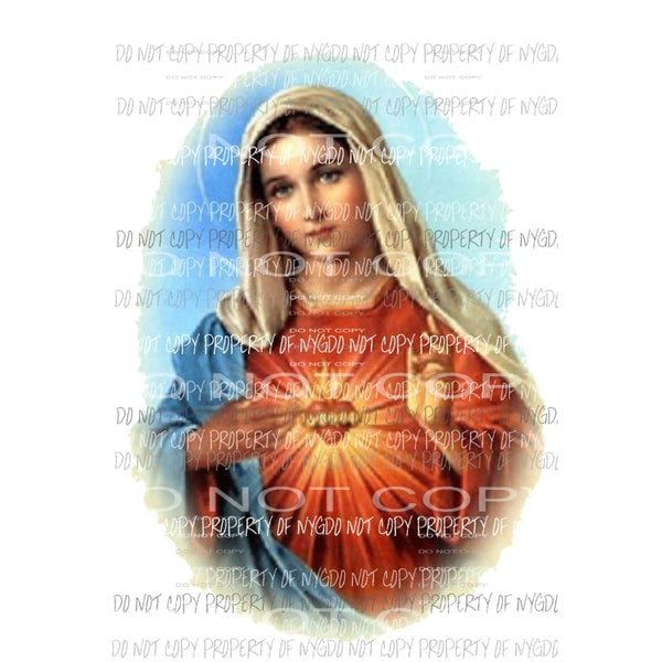 Virgin Mary # 2 Sublimation transfers Heat Transfer