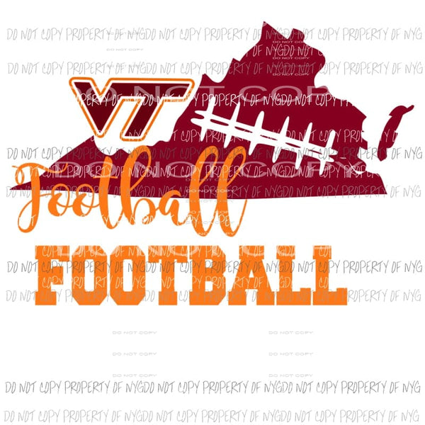 Virginia Tech football Sublimation transfers Heat Transfer