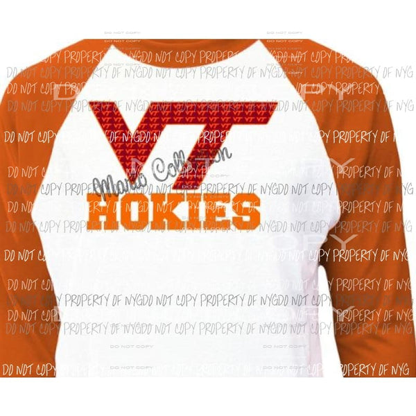 Virginia Tech Hokies 2 sublimation transfer Heat Transfer