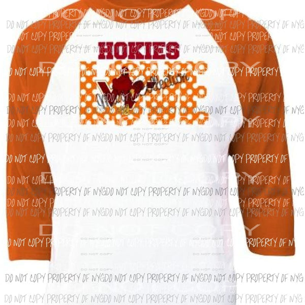 Virginia Tech Hokies LOVE sublimation transfer Heat Transfer