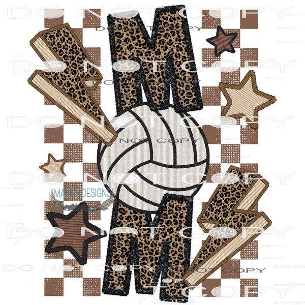 Volleyball Mom #7225 Sublimation transfers - Heat Transfer