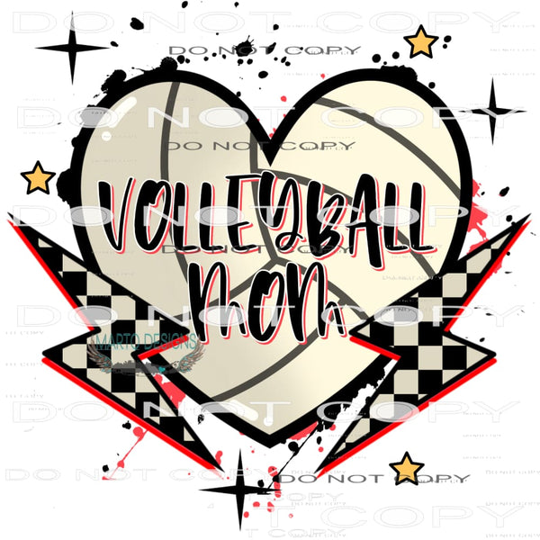 Volleyball Mom #9390 Sublimation transfers - Heat Transfer