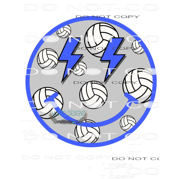 Volleyball Smiley #10204 Sublimation transfers - Heat