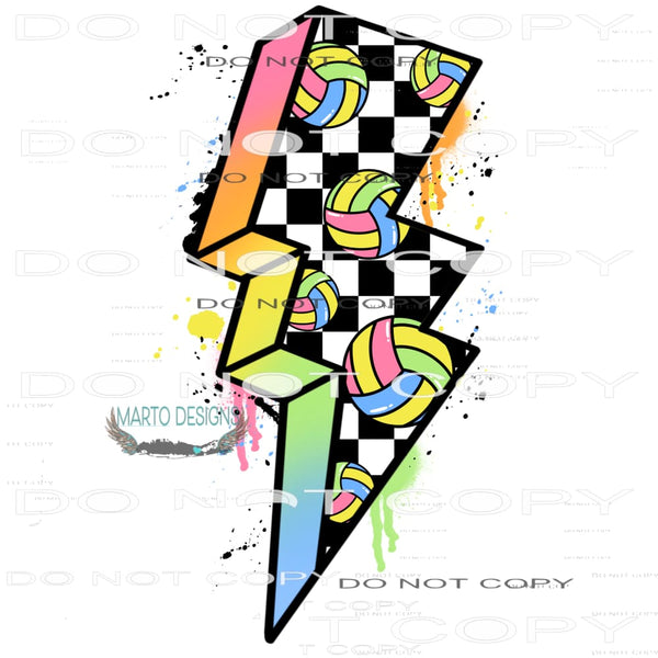 Volleyball Vibes #6442 Sublimation transfers - Heat Transfer