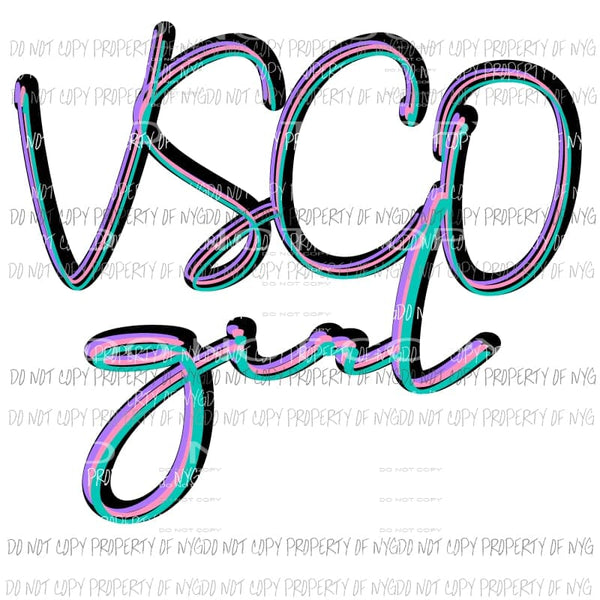 VSCO girl 4 scrunchies Sublimation transfers Heat Transfer