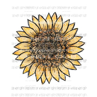 watercolor sunflower Sublimation transfers Heat Transfer