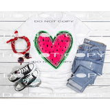 Watermelon Heart # 2324 Sublimation transfers - Heat