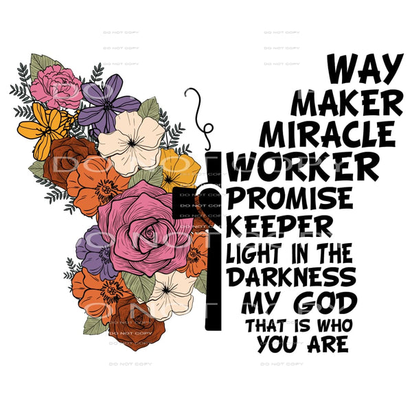 Way Maker Miracle Worker #4723 Sublimation transfers - Heat