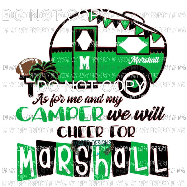 We wil cheer for Marshall Camper Sublimation transfers Heat Transfer