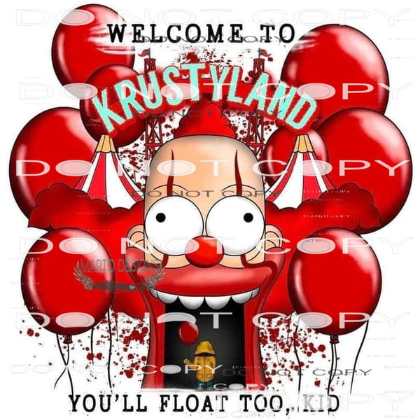 Welcome To Krusty Land You’ll Float Too Kid #6220