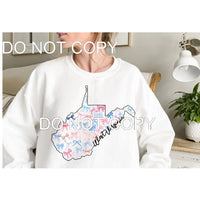 West Virginia Bow # 1003 Sublimation transfers - Heat
