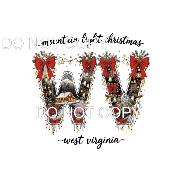 west virginia Christmas # 7728 Sublimation transfers - Heat