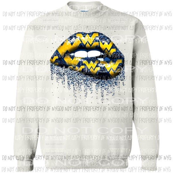 West Virginia Lips Sublimation transfers Heat Transfer
