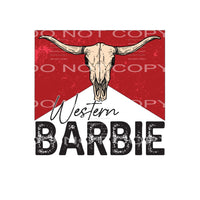 Western Barbie # 261 Sublimation transfers - Heat Transfer