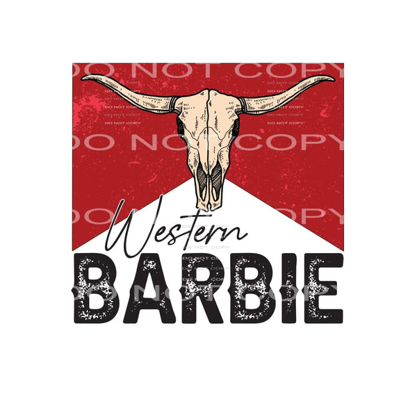 Western Barbie # 261 Sublimation transfers - Heat Transfer