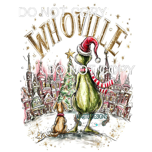 whoville Green guy grinch # 4632 Sublimation transfers