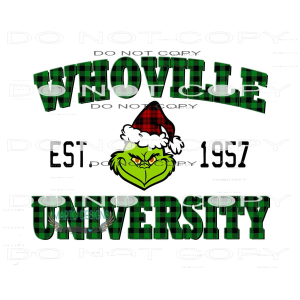 Whoville University #8253 Sublimation transfers - Heat