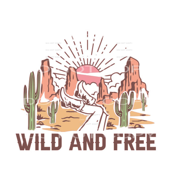 Wild And Free #5046 Sublimation transfers - Heat Transfer