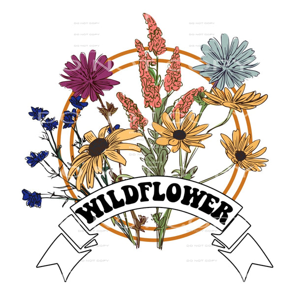 Wild Flower #4651 Sublimation transfers - Heat Transfer