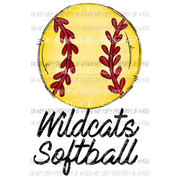 Wildcats Softball Sublimation transfers Heat Transfer