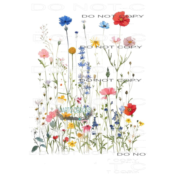 wildflowers # 1819 Sublimation transfers - Heat Transfer