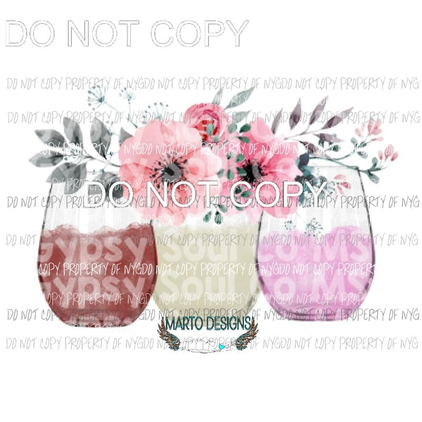 wine glasses 1 Sublimation transfers Heat Transfer