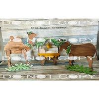 WOOD Hand Painted Nativity Scene - Heat Transfer