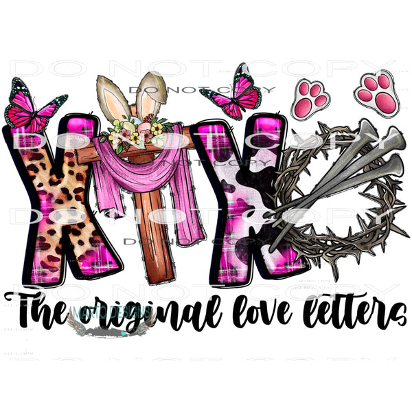 Xoxo The Original Love Letters #9982 Sublimation transfers -