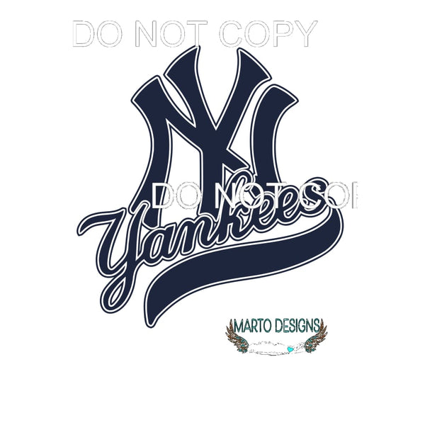 yankees baseball # 4911 Sublimation transfers - Heat