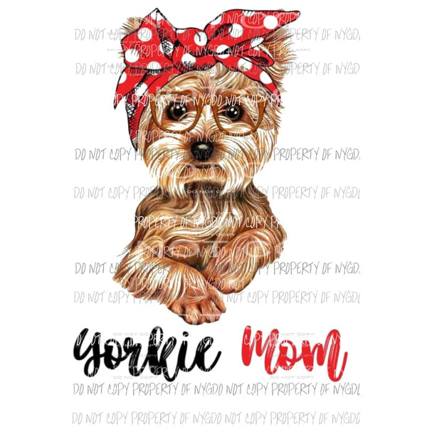 Yorkie mom sublimation transfer Heat Transfer