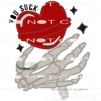 You Suck #8550 Sublimation transfers - Heat Transfer Graphic