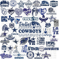 10 RANDOM COWBOYS TRANSFERS Sublimation transfers - Heat