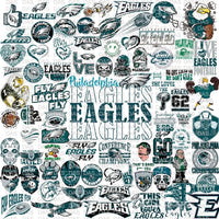 10 RANDOM EAGLES TRANSFERS Sublimation transfers - Heat